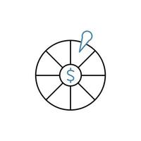 ewin geld concept lijn icoon. gemakkelijk element illustratie. winnen geld concept schets symbool ontwerp. vector