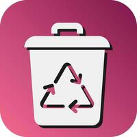 recycle bak vector glyph helling achtergrond icoon voor persoonlijk en reclame gebruiken.