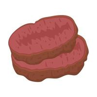 een gebakken biefstuk vector