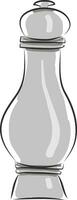 grijs peper pot animatie illustratie vector Aan wit achtergrond