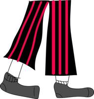 zwart broek met rood strepen vector illustratie Aan wit achtergrond
