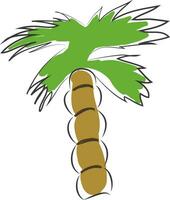 palm boom vector illustratie Aan wit achtergrond