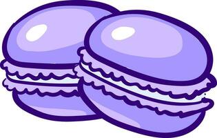 Purper bitterkoekjes vector illustratie Aan wit achtergrond