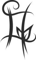 gemakkelijk zwart en wit schetsen van Tweelingen horoscoop teken vector illustratie