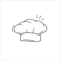 hand- getrokken illustratie van chef hoed icoon. tekening vector schetsen illustratie