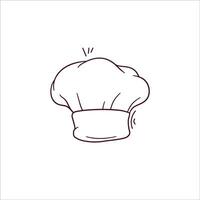 hand- getrokken illustratie van chef hoed icoon. tekening vector schetsen illustratie