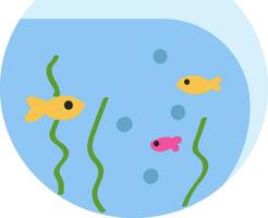 vis kom met 3 vis illustratie kleur vector Aan wit achtergrond