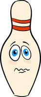 een geel bowling pin vector of kleur illustratie