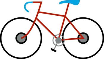 clip art van een kleurrijk modieus fiets met blauw stoel en omgaan met vector kleur tekening of illustratie