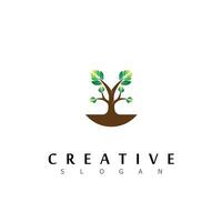 boom logo ontwerp natuurlijk eco vector blad groei