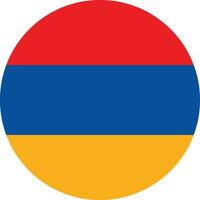 ronde Armenië vlag vector geïsoleerd Aan wit achtergrond