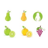 vers fruit vector icoon illustratie ontwerp sjabloon