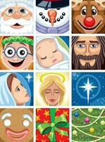 Kerstmis avatars reeks vector