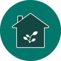 Plant Huis Vector Icon