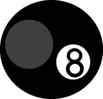 een zwart biljart bal vector of kleur illustratie