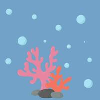zee koraal, illustratie, vector Aan wit achtergrond