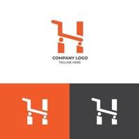 letter h logo pictogram ontwerp vector