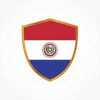 paraguay vlag vector met schild frame