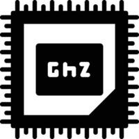 solide icoon voor ghz vector