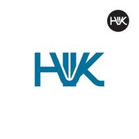 brief hvk monogram logo ontwerp vector