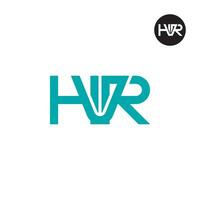 brief hvr monogram logo ontwerp vector