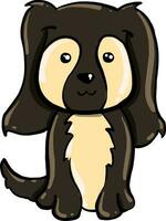 bruin schattig hond, illustratie, vector Aan wit achtergrond