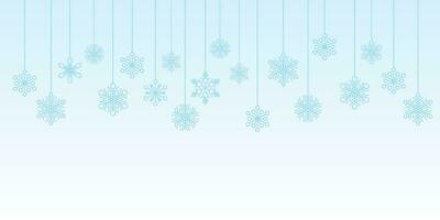 winter en Kerstmis achtergrond vector ontwerp met sneeuwvlokken