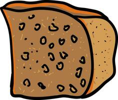 maïsbrood brood vlak, illustratie, vector Aan wit achtergrond.