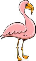 roze flamingo, illustratie, vector Aan wit achtergrond