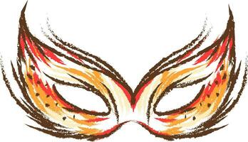 carnaval masker, illustratie, vector Aan wit achtergrond.