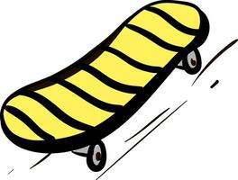 geel en zwart skateboard , vector of kleur illustratie