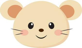 schattig baby muis, vector of kleur illustratie