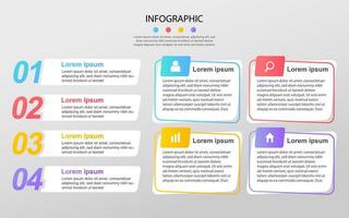 moderne zakelijke datavisualisatie. proces grafiek. abstracte elementen van grafiek, diagram met stappen, opties. vector zakelijke sjabloon voor presentatie. creatief concept voor infographic.