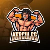 hercules esport mascotte logo ontwerp vector