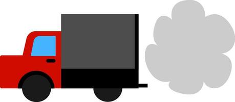 vrachtwagen, vector of kleur illustratie.