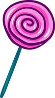 roze lolly, vector of kleur illustratie.