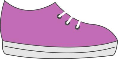 roze sportschoenen, vector of kleur illustratie.