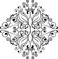 ornament van bloemen, vector of kleur illustratie.