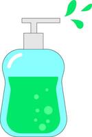 groen vloeistof zeep, vector of kleur illustratie.