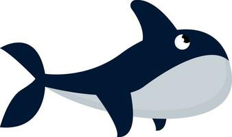 beeld van een groot walvis, vector of kleur illustratie.