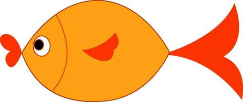 clip art van een geel gekleurd vis vector of kleur illustratie