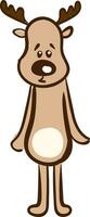 emoji van een verdrietig bruin gekleurd hert reeks Aan geïsoleerd wit achtergrond vector of kleur illustratie