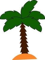 schilderij van een palm boom reeks Aan een geïsoleerd wit grond vector of kleur illustratie