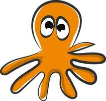 tekenfilm bruin Octopus vector of kleur illustratie