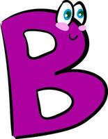 gelukkig brief b alfabet emoji vector of kleur illustratie