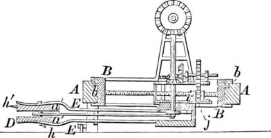 pen rek of huis pennen wijnoogst gravure vector