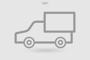 auto icoon. logistiek vrachtwagen icoon. bezorgservice auto symbool. vector. vector