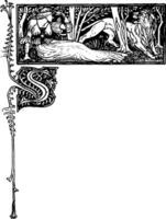 fee koningin zijn gemaakt door Engels artiest walter kraan in 1896 wijnoogst gravure. vector