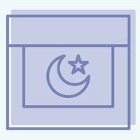 icoon Ramada. verwant naar Ramadan symbool. twee toon stijl. gemakkelijk ontwerp bewerkbaar. gemakkelijk illustratie vector