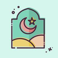 icoon venster. verwant naar Ramadan symbool. mbe stijl. gemakkelijk ontwerp bewerkbaar. gemakkelijk illustratie vector